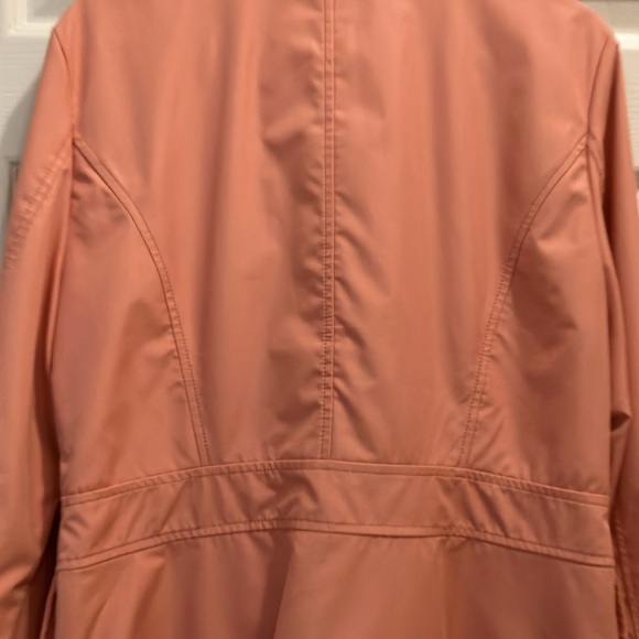 Calvin Klein Coral Double Breasted Lined Trench Rain Jacket Women Large Trench - Picture 6 of 8
